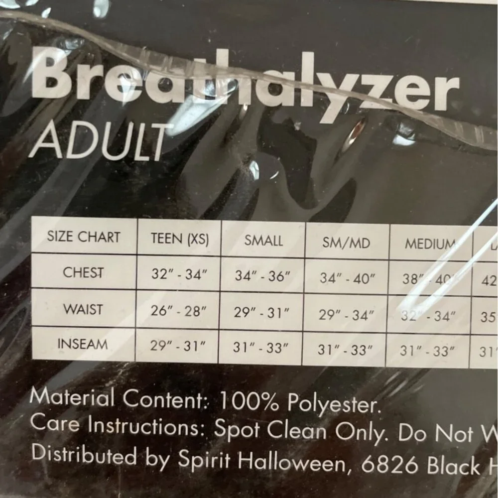 Spirit Halloween Costume Mobile Breathalyzer OS Adult Funny Racy Just Blow Here - Picture 8 of 13